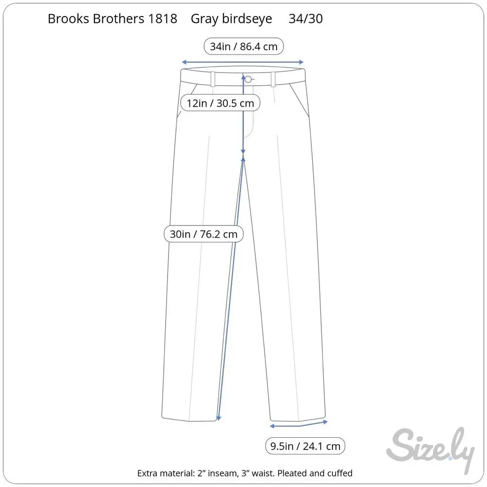 Brooks Brothers 1818 Madison Mens Gray Birdseye 2 Piece Suit 42R Pant 34/30